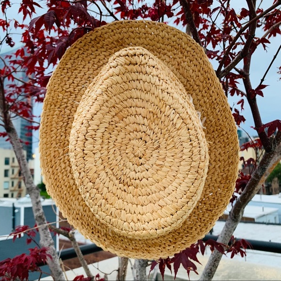 Anthro Tracy Watts New York Straw Straw Fedora Hat - Picture 10 of 16